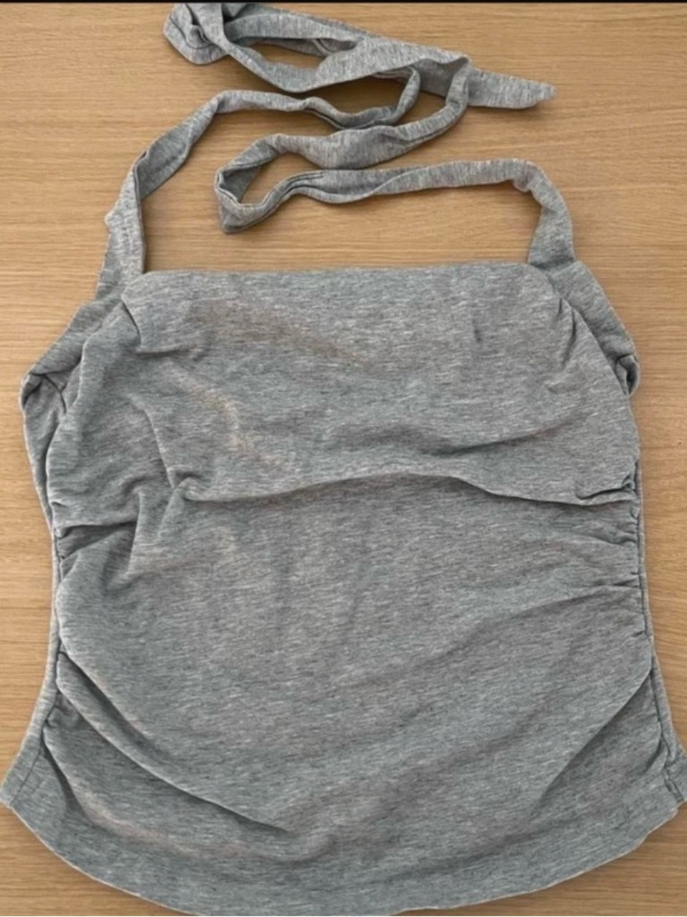 Grey Women’s Halter Tank Top - Casual Stretch Jersey